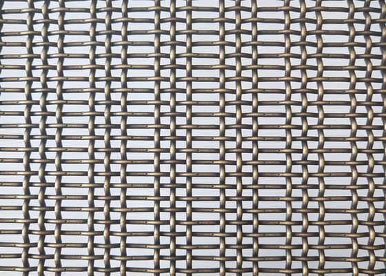 Bronceado coloree el alambre prensado de acero inoxidable Mesh Decorative Woven de 3.6m m