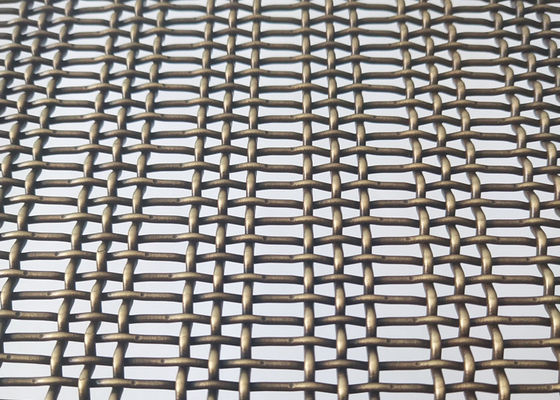 Bronceado coloree el alambre prensado de acero inoxidable Mesh Decorative Woven de 3.6m m