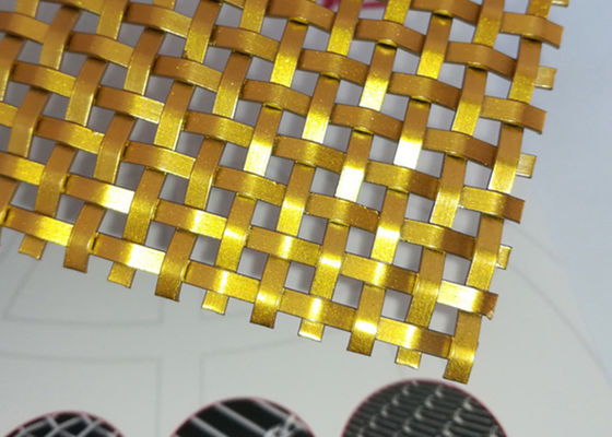 Alambre tejido decorativo inoxidable Mesh Panels For Cabinet del acero 2.5m m