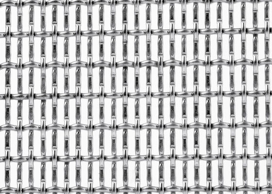 Acero inoxidable intersticial de Mesh Metal Woven 304l del alambre de la encrespadura de la cerradura para el tabique
