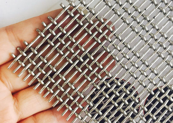 Alambre prensado de acero tejido interior Mesh Decoration Building Facade del metal de los Ss 316