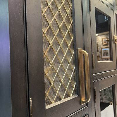 Área de apertura 49% de acero inoxidable Rejilla de malla de alambre tejido para decoración de gabinetes