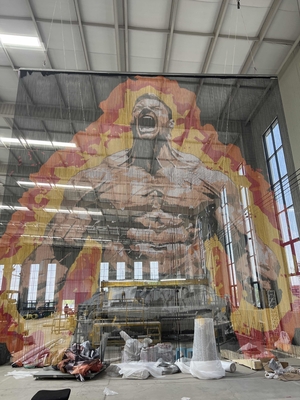 Cortina de cadena de aluminio decorativa creativa para instalación de muebles y arte, diseño de malla metálica personalizable ignífuga