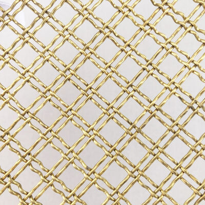 Tono dorado alambre encrucijado arquitectónico malla de alambre tejido abierto células de diamante