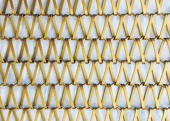 Agujero de acero inoxidable espiral de Mesh Chain Mesh Curtains Triangular del alambre de metal 310S