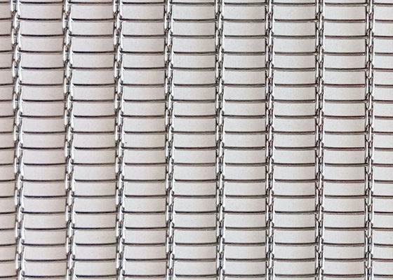 Alambre interior Mesh Decorative Design de la capa intermediaria de cristal SS304 1.2m m
