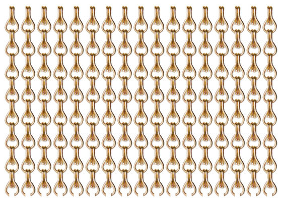 Pantalla de cadena de aluminio ancha adicional multicolora los 90*210cm Pale Gold de la mosca