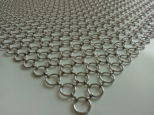 Metal Ring Mesh Curtain ISO9000 de SHUOLONG PVD para la pared de división