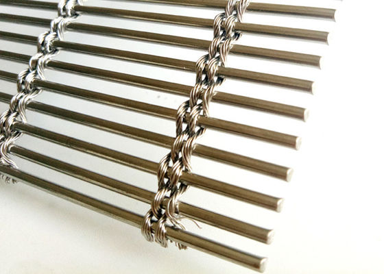 Alambre de acero inoxidable arquitectónico Mesh Cladding del cable 1mmx4 del metal